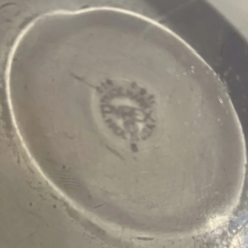 Vintage Pyrex Two Quart Clear Glass Dish with Etched Aluminum Cover and Base
